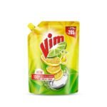 Vim Dishwash Liquid Gel Lemon, With Lemon Fragrance, Leaves No Residue, Grease Cleaner For All Utensils, 900 ml Refill Pouch - Fast Shipping to USA & Canada