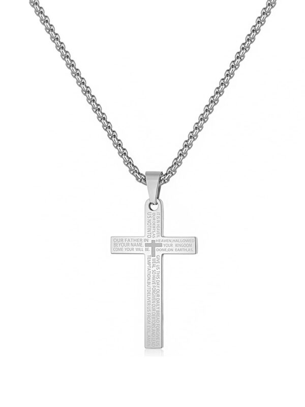 Yellow Chimes Pendant for Men and Boys Silver Pendants For Men | Stainless Steel Cross Pendant Necklace Chain for Men | Birthday Gift for Men and Boys Anniversary Gift for Husband - Fast Shipping to USA & Canada