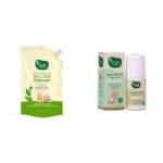 Mother Sparsh Natural Baby Liquid Cleanser (Powered by Plants) Cleanser, Refill Pack (500ml) &Tummy Roll On For Baby, Colic Relief, Constipation and Indigestion With Hing & Saunf - 40ml - Fast Shipping to USA & Canada