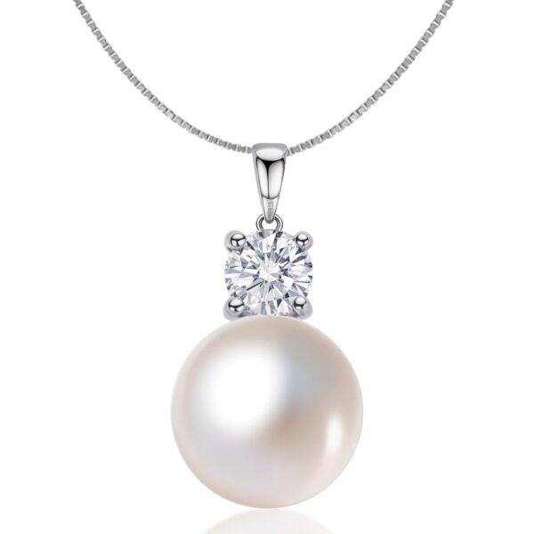 HighSpark 925 Silver Solitaire Pearl Pendant - Fast Shipping to USA & Canada