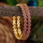 Sasitrends American Diamond Micro Gold Plated Flower Bangles - Fast Shipping to USA & Canada - Image 4