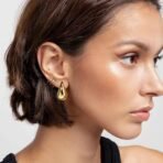 Shining Diva Fashion 2 Pairs Combo Celebrity Inspired Stylish Gold Silver Plated Teardrop Earrings Dupes for Women Girls Teenagers Trending Oversized Lightweight Statement Waterdrop Earrings - Fast Shipping to USA & Canada - Image 7