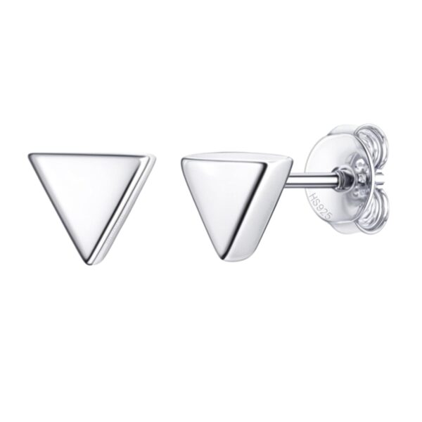 HighSpark 925 Silver Triangular Stud Earrings - Fast Shipping to USA & Canada