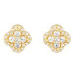 GIVA 925 Silver Gold Pansy Flower Earrings | Gifts for Girlfriend, Gifts for Women and Girls | With Certificate of Authenticity and 925 Stamp | 6 Month Warranty