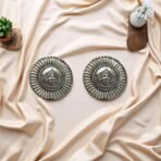 ACCESSHER Oxidised Silver Stud Earrings - Fast Shipping to USA & Canada - Image 3