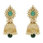 YouBella Traditional Copper Pearl Jhumki Earrings for Girls/Women (White) - Fast Shipping to USA & Canada