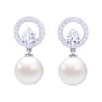 Clara 92.5 Sterling Silver Swiss Zirconia Pearl Earrings |Gift for Women and Girls - Fast Shipping to USA & Canada