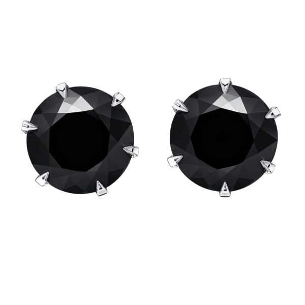 HighSpark 925 Silver Black Stud Earrings - Fast Shipping to USA & Canada