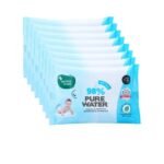 Mother Sparsh Cotton Scented Water Plant Fabric, Biodegradable Wipe (Blue, 15 Wipes) - Pack of 8 - Fast Shipping to USA & Canada