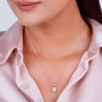 GIVA 925 Silver Anushka Sharma Silver Zircon Pendant with Link Chain| Necklace to Gift Women & Girls | With Certificate of Authenticity and 925 Stamp | 6 Months Warranty - Image 3