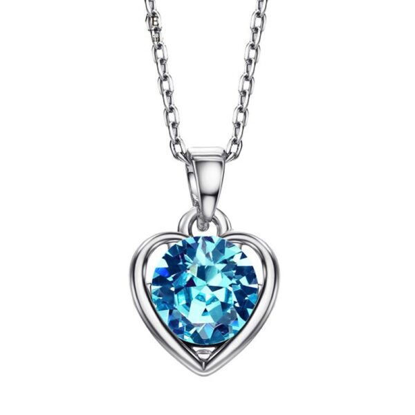 Ananth Jewels Swarovski Pendant, Blue Crystal Rhinestone Heart Shaped Jewellery, Necklace for Women and Girls, Gift for Valentine Day - Fast Shipping to USA & Canada