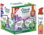 Odonil Bathroom Air Freshener Neem Mixed Fragrances Blocks 192g (48g, Pack of 4) & Odonil Destinations Room Air Freshener Spray 240ml - Tropical Sunrise| Long Lasting Fragrance - Fast Shipping to USA & Canada - Image 2