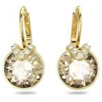 Swarovski Women's Bella V Drop Earrings, Round Cut, Gold Tone, Gold-Tone Plated - Fast Shipping to USA & Canada - Image 3