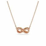 Swarovski Women's Hyperbola Pendant, Pav?, Infinity, White, Rose Gold-Tone Plated - Fast Shipping to USA & Canada