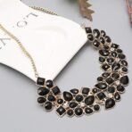Shining Diva Fashion Latest Stylsh Western Black Crystal Choker Necklace for Women and Girls - Fast Shipping to USA & Canada - Image 4