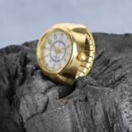 Fashion Frill Ring Watch for Women Stainless Steel Gold Plated Stylish Strachable Gold Ring for Women Girls Love Gifts - Fast Shipping to USA & Canada - Image 6