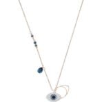 Swarovski Women's Crystal Duo Evil Eye Rose Gold-Plated Necklace - Fast Shipping to USA & Canada