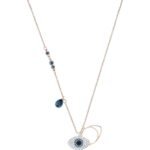 Swarovski Women's Crystal Duo Evil Eye Rose Gold-Plated Necklace - Fast Shipping to USA & Canada