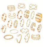 YouBella Fashion Jewellery Celebrity Inspired Combo of Latest Stylish Stackable Kunckle Rings Set for Women and Girls - Fast Shipping to USA & Canada