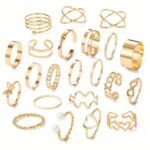 YouBella Fashion Jewellery Celebrity Inspired Combo of Latest Stylish Stackable Kunckle Rings Set for Women and Girls - Fast Shipping to USA & Canada