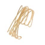 Shining Diva Fashion Trendy Stylish Double Infinite Twisted Gold Plated Shiny Geometric Kada Bangle Cuff Open Bracelet for Women and Girls - Fast Shipping to USA & Canada