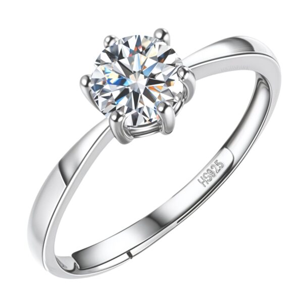HighSpark 925 Silver Solitaire Ring for Women - Fast Shipping to USA & Canada