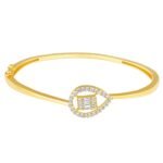 GIVA 925 Silver Golden Tear Drop Sparkly Zircon Bracelet, Adjustable | Gifts for Women and Girls | With Certificate of Authenticity and 925 Stamp | 6 Months Warranty*