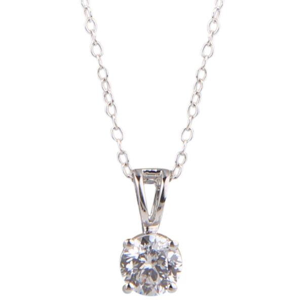Ananth Jewels Somma Women's 925 Sterling Silver Made with Swarovski Zirconia 120 Facets Round Pendant (Platinum Plated) - Fast Shipping to USA & Canada