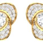 Clara Silvo 18K Gold Plated Elena Sterling Silver Earring With Brilliant cut American Diamond For Women - Fast Shipping to USA & Canada