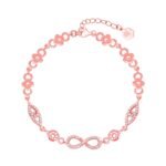 GIVA 925 Silver Rose Gold Forever Infinity Love Bracelet, Adjustable | Gifts for Women and Girls | With Certificate of Authenticity and 925 Stamp | 6 Months Warranty