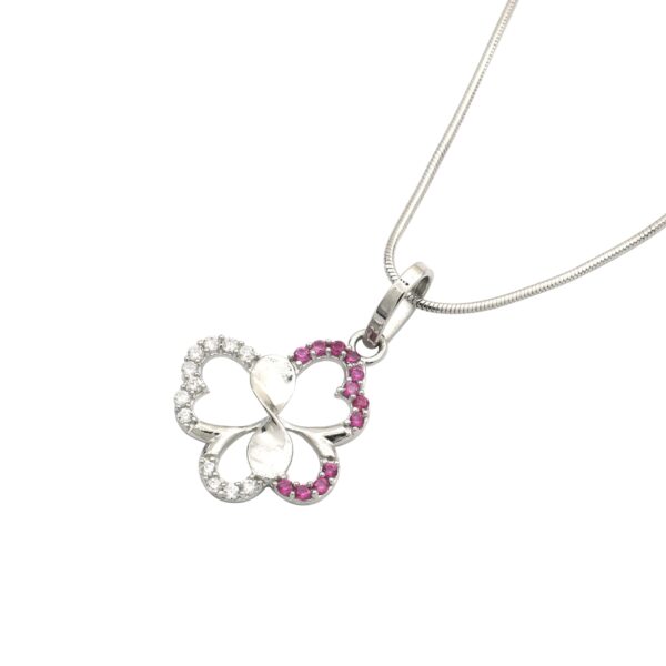 MAIRA Ruby Swiss Zirconia 925 Silver Pendant Necklace - Fast Shipping to USA & Canada
