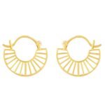 GIVA 925 Silver Golden Endearing Love Earrings | Hoops to Gift Women & Girls | With Certificate of Authenticity and 925 Stamp | 6 Months Warranty