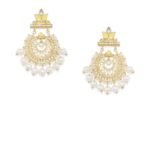 ACCESSHER Women's & Girl's Yellow Enamel Chaandbali Earring - Fast Shipping to USA & Canada