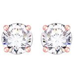 GIVA 925 Silver Rose Gold Classic Zircon Earrings | Gifts for Girlfriend, Gifts for Women and Girls | With Certificate of Authenticity and 925 Stamp | 6 Month Warranty*