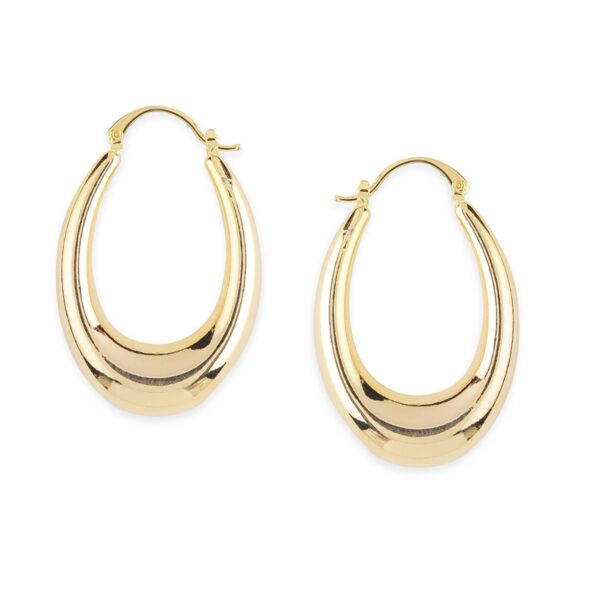 Rubans Womens 18K Gold Plated Stainless Steel Tarnish-Free Waterproof Demi-Fine Huggie Hoop Earrings - Fast Shipping to USA & Canada