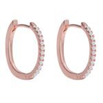 GIVA 925 Silver Rose Gold Shining Hoop Earrings | Gifts for Girlfriend, Gifts for Women and Girls | With Certificate of Authenticity and 925 Stamp | 6 Month Warranty*