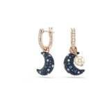 Swarovski Luna Drop Earrings, Asymmetrical Design, Moon, Multicolored, Rose Gold-Tone Plated For Women - Fast Shipping to USA & Canada