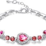Shining Diva Fashion Romantic Gift of True Love Titanic Heart Austrian Crystal Bracelet for Women and Girls - Fast Shipping to USA & Canada