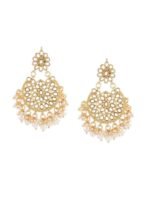 Zaveri Pearls Gold Tone Kundan & Pearls Dangle Earring For Women-ZPFK8661 - Fast Shipping to USA & Canada