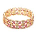 YouBella Jewellery for Women Celebrity Inspired Oxidised Gold Plated Ruby Bangles for Women and Girls (YBBN_92126) - Fast Shipping to USA & Canada