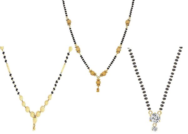 Youbella Jewellery Gold Plated Combo of 3 Mangalsutra Pendant with Chain for Women - Fast Shipping to USA & Canada