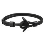 Fashion Frill Stylish Anchor Bracelet For Men Boys Girls, Unisex, Nylon Rope Wraparound, Stainless Steel Clasp - Fast Shipping to USA & Canada