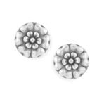 Rubans Oxidised Silver-Plated Floral Design Stud Earrings for Women & Girls - Fast Shipping to USA & Canada