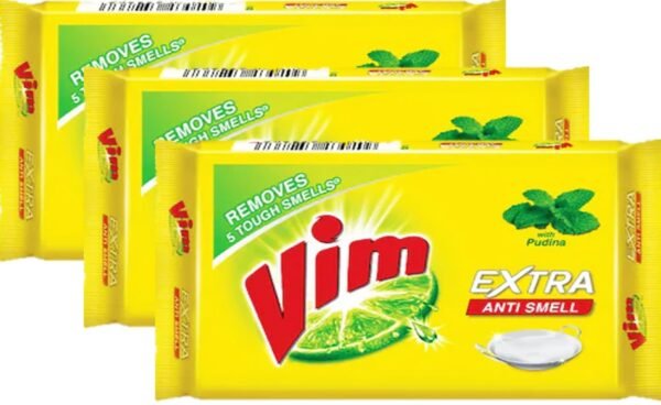 Vim Extra Anti Smell With Pudina Dishwash Bar 110g (Pack of 3) - Fast Shipping to USA & Canada