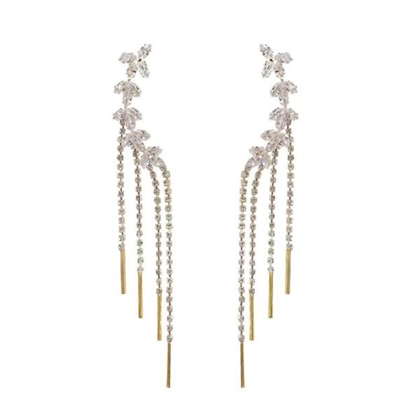 Fashion Frill Earrings For Women Gold Plated Korean Long Tassel Drop Earrings For Women Girls Love Gifts Jewellery - Fast Shipping to USA & Canada