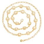 Peora Gold Plated Flower Style Pearl Belly Chain Body Chain Jewellery for Women & Girls - Fast Shipping to USA & Canada