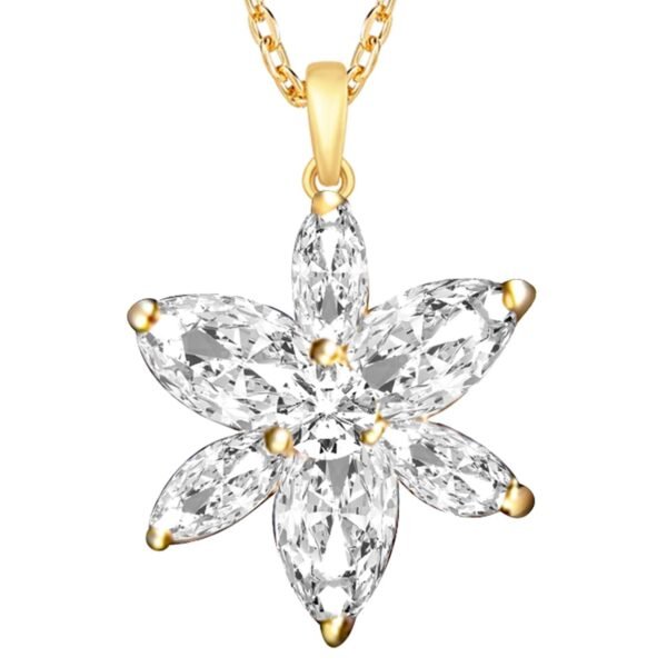 Peora Gold Plated American Diamond Studded Pendant Necklace Chain Fashion Stylish Design Jewellery Gift For Women & Girls (PX8P148_New) - Valentines Gift for Her - Fast Shipping to USA & Canada