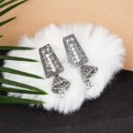 Fashion Frill Silver Oxidised Earrings Jhumka Set For Women Girls Stylish Traditional Pearl Small Jhumki Earings Pair Combo Of 4 - Fast Shipping to USA & Canada - Image 6