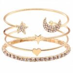 Shining Diva Fashion Latest Stylish Crystal Multilayer 3-5 pcs Set Charm Bracelets for Women and Girls - Fast Shipping to USA & Canada