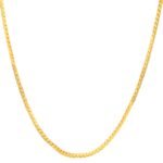 Fashion Frill Stunning Thin Light Weighted Gold Plated Gold Neck Chain For Men Boys Women 28 Inches - Fast Shipping to USA & Canada